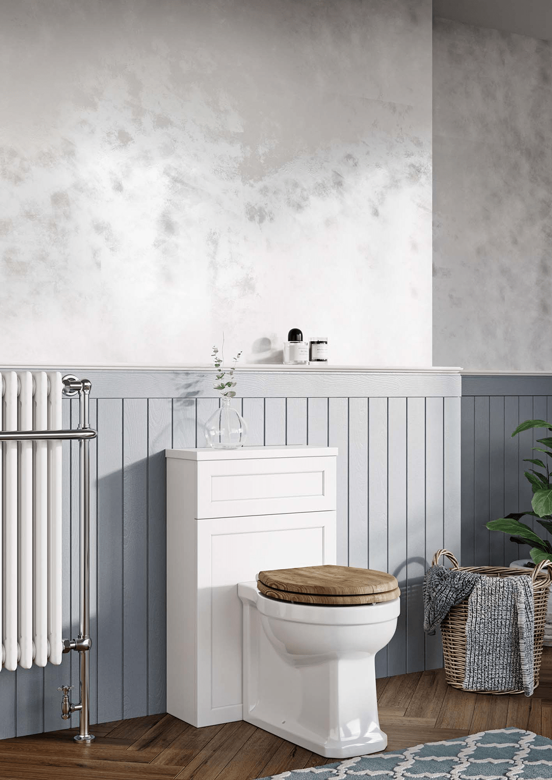 white close coupled toilet