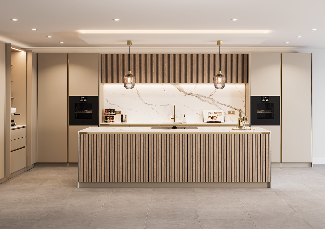 cashmere and oak rena and vanquish modern kitchen