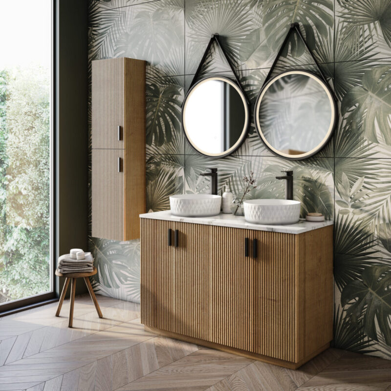 Robur Ribbed Vanity Unit The Robur Fluted Bathroom Furniture | Saute and Soak UK